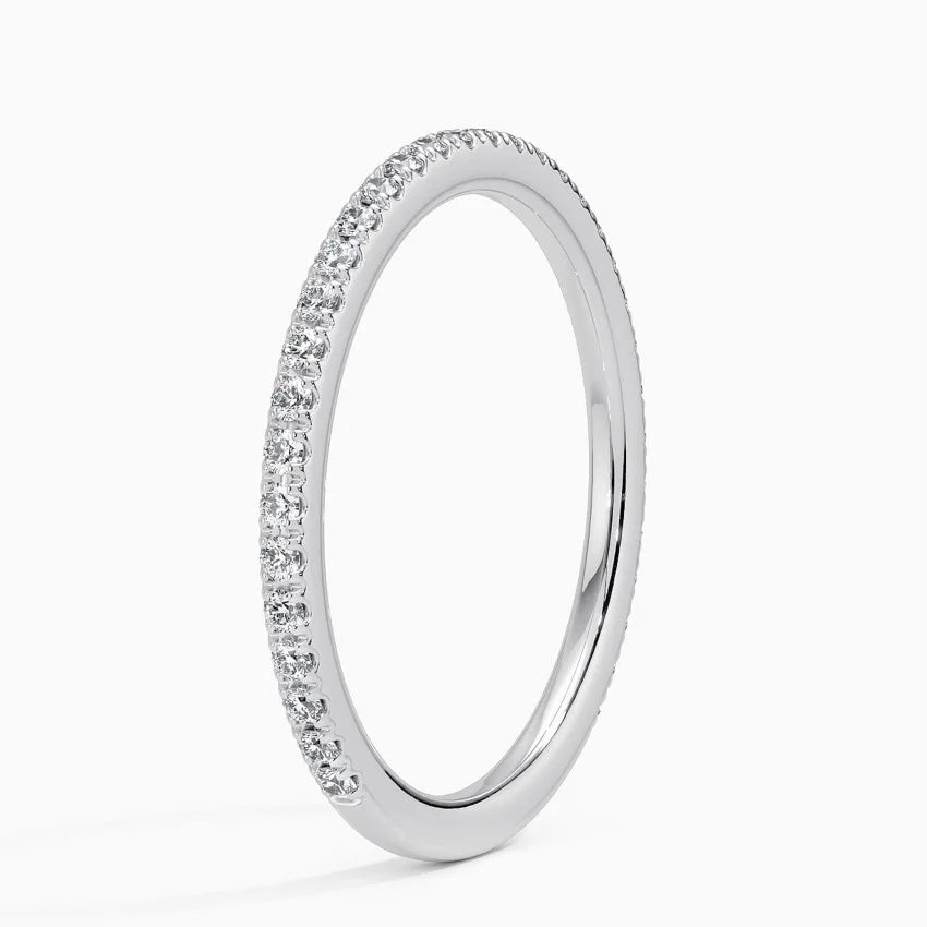 ALIGN Diamond Wedding Band 0.25 ct. in 18K White Gold | Bond & Proud
