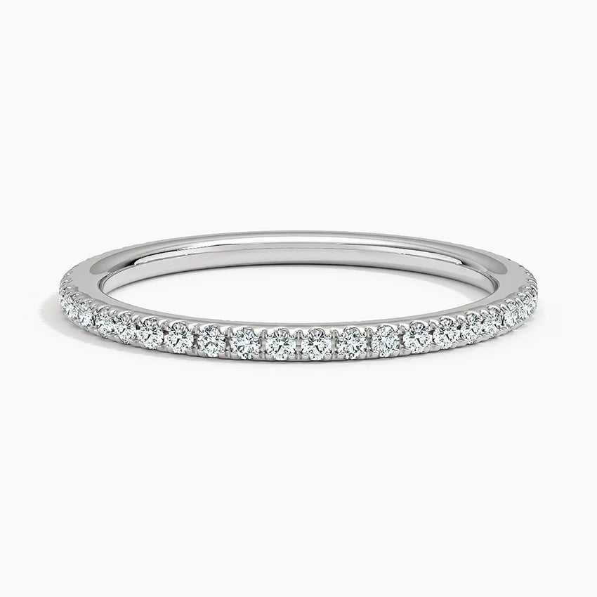 ALIGN Diamond Wedding Band 0.25 ct. in 18K White Gold | Bond & Proud