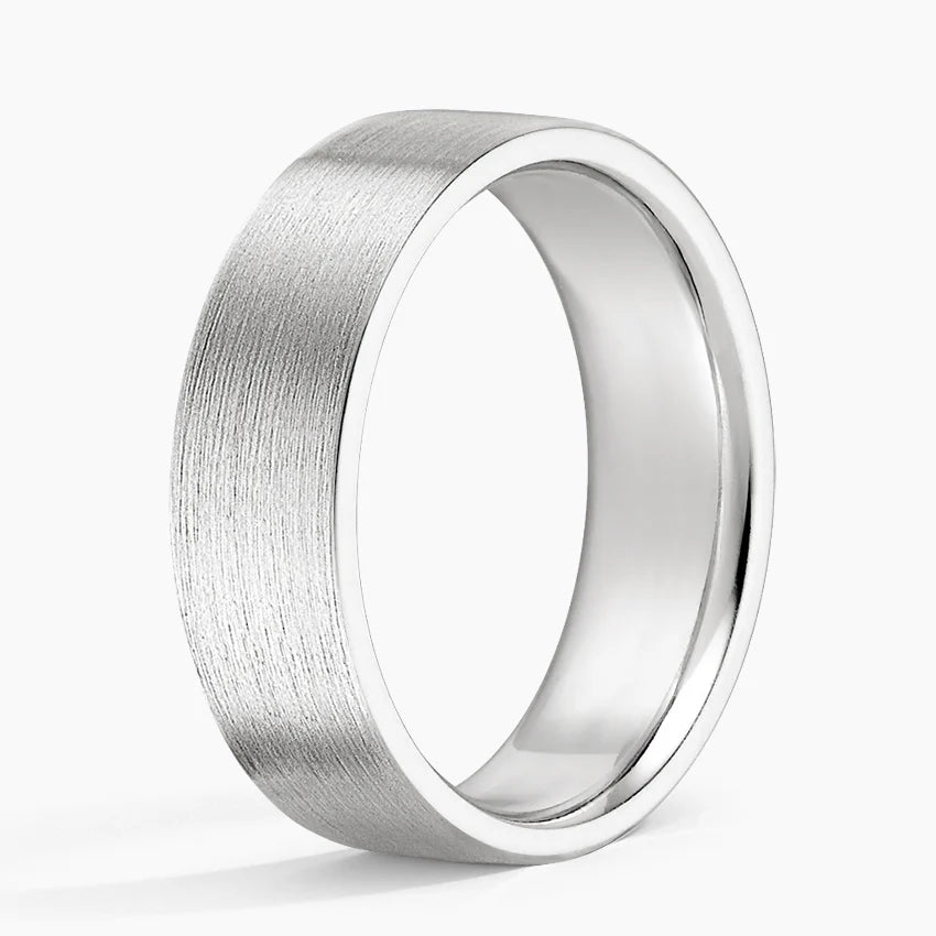Equinox 6mm Wedding Band in 18K White Gold – Inclusive Ring for Every Couple